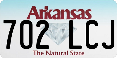 AR license plate 702LCJ