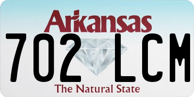 AR license plate 702LCM