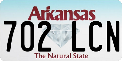 AR license plate 702LCN