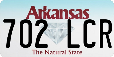 AR license plate 702LCR