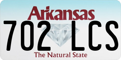 AR license plate 702LCS