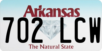 AR license plate 702LCW