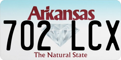 AR license plate 702LCX