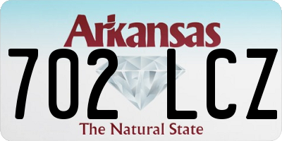 AR license plate 702LCZ