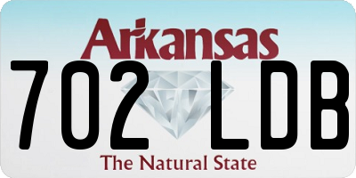 AR license plate 702LDB