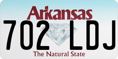 AR license plate 702LDJ
