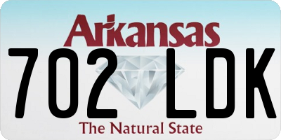 AR license plate 702LDK