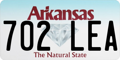 AR license plate 702LEA
