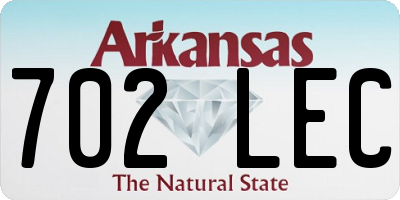 AR license plate 702LEC