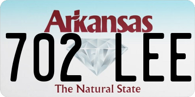 AR license plate 702LEE