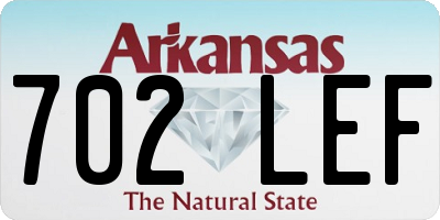 AR license plate 702LEF