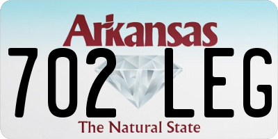AR license plate 702LEG