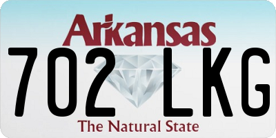 AR license plate 702LKG