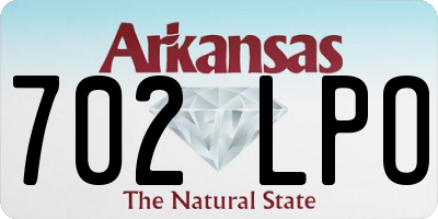 AR license plate 702LPO