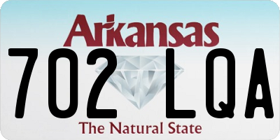 AR license plate 702LQA