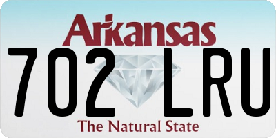 AR license plate 702LRU