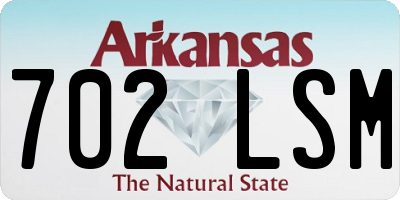 AR license plate 702LSM
