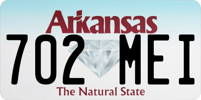 AR license plate 702MEI