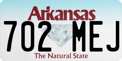AR license plate 702MEJ