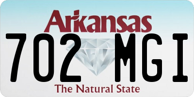 AR license plate 702MGI
