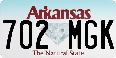 AR license plate 702MGK