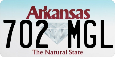 AR license plate 702MGL