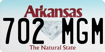 AR license plate 702MGM