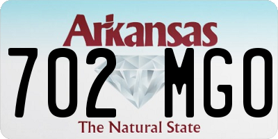 AR license plate 702MGO