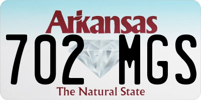 AR license plate 702MGS