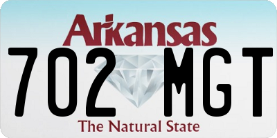 AR license plate 702MGT