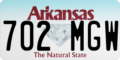 AR license plate 702MGW