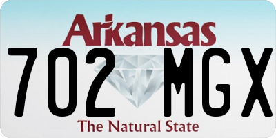 AR license plate 702MGX