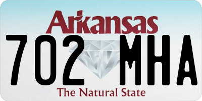 AR license plate 702MHA