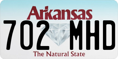 AR license plate 702MHD