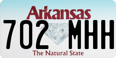 AR license plate 702MHH