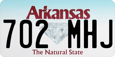 AR license plate 702MHJ