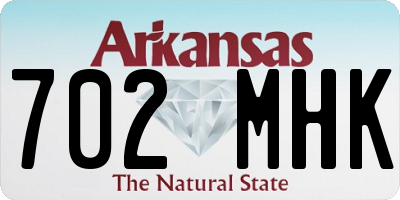 AR license plate 702MHK