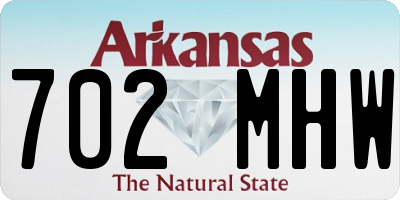 AR license plate 702MHW