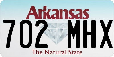 AR license plate 702MHX