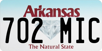 AR license plate 702MIC