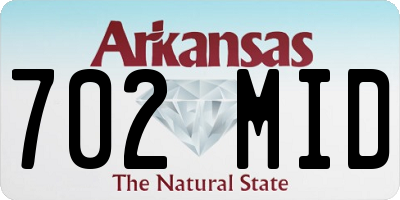 AR license plate 702MID