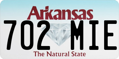 AR license plate 702MIE