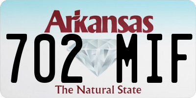 AR license plate 702MIF