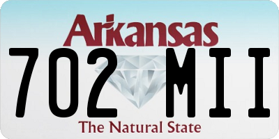 AR license plate 702MII