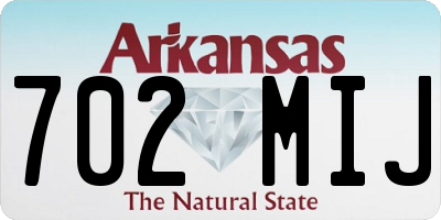 AR license plate 702MIJ