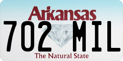 AR license plate 702MIL