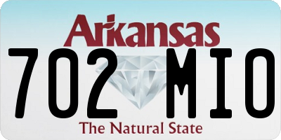 AR license plate 702MIO