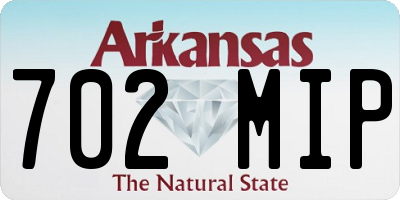 AR license plate 702MIP