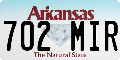AR license plate 702MIR