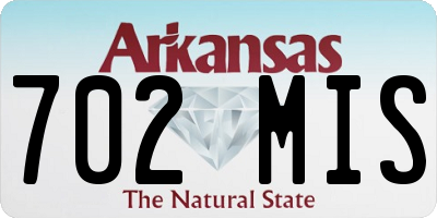 AR license plate 702MIS